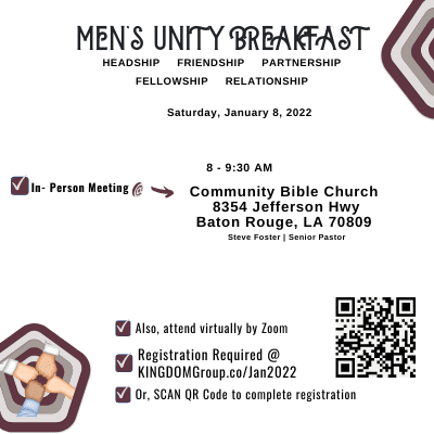 Men’s UNITY Breakfast – January 2022