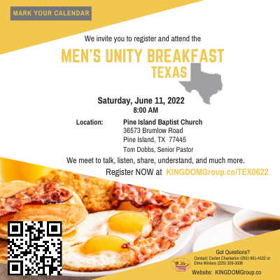 MEN’S UNITY BREAKFAST – Pine Island, TX