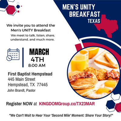 MEN’S UNITY BREAKFAST – Hempstead, TX