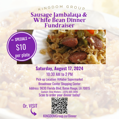 Jambalaya Dinner Sale, Hi Nabor, Baton Rouge, LA